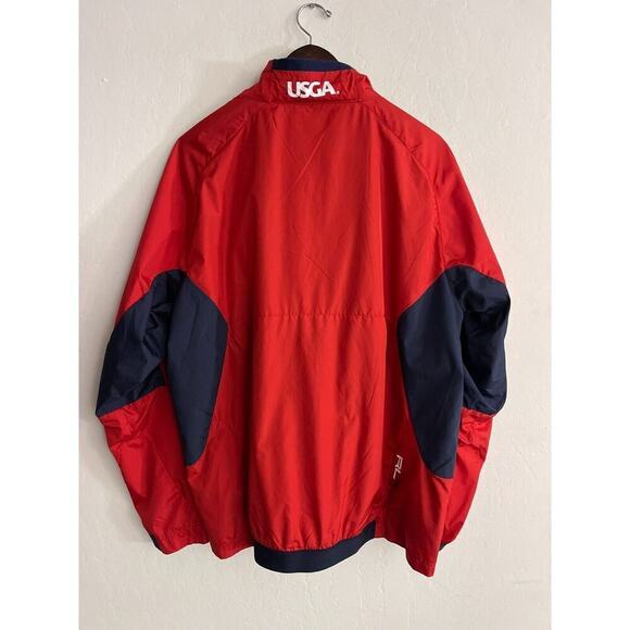 Ralph Lauren RLX Windbreaker Jacket XL Red US Open 2012 Logo Volunteer Mens - Picture 15 of 15